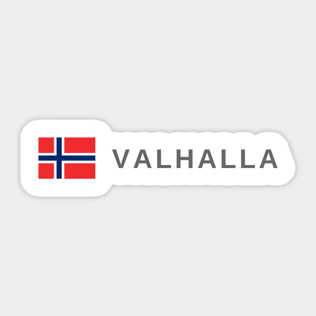 Valhalla Viking Sticker by tshirtsnorway